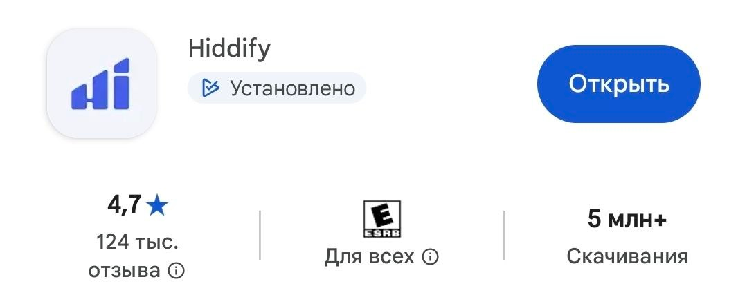 Hiddify в Google Play